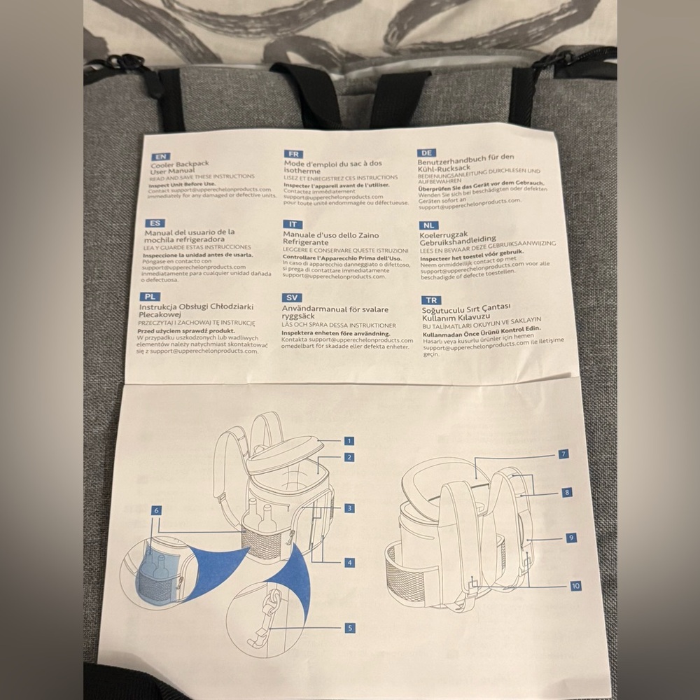 Gray and Blue Backpack - Picture 5 of 6